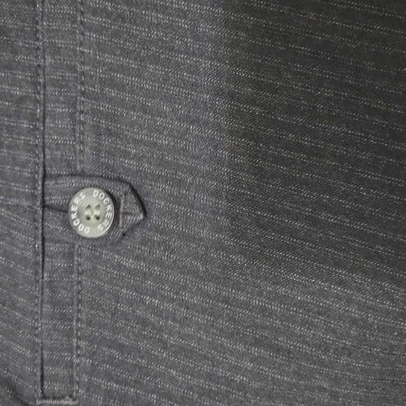 Dockers DARK GRAY NWT Dress Pants Straight-Leg Classic STRIPE 34W 30L NWT - Picture 7 of 7
